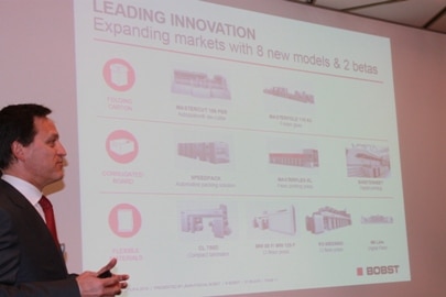 Jean-Pascal Bobst, CEO Bobst „ Mit unseren sechs Weltpremieren, unterstreicht Bobst seine Position als führender Innovator in der Verpackungs- und Etikettenbranche.“