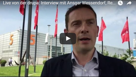 Ansgar Wessendorf, Redakteur der Fachzeitschrift Flexo+Tief-Druck, gibt in einem Video-Interview seine Einschätzung zur drupa 2016 ab
